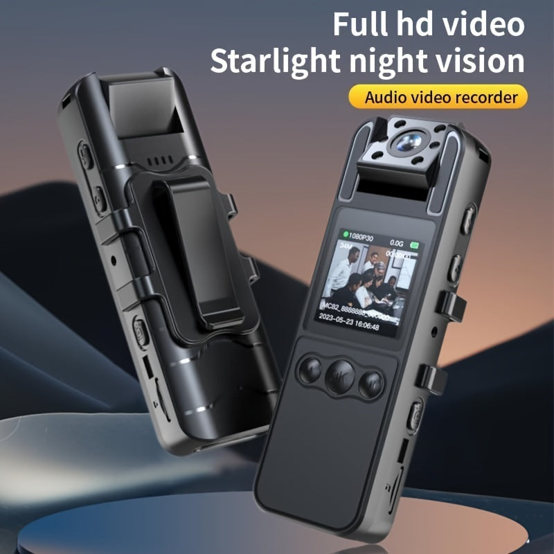 Human Body Camera—1080p HD Screen, 64GB Storage, Night Vision, 8H Battery, Instant Transmission (Home/Outdoor/Cycling)Full HD 1080P Recording: Captures high-definition video (1080P) and ultra-high-definition photos for both day and night use.  Enhanced Ni