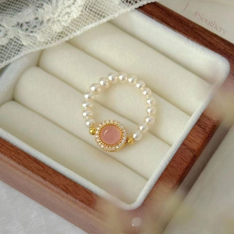Elegant Pearl Bracelet Necklace Ring Jewelry Set the Perfect Gift for Her