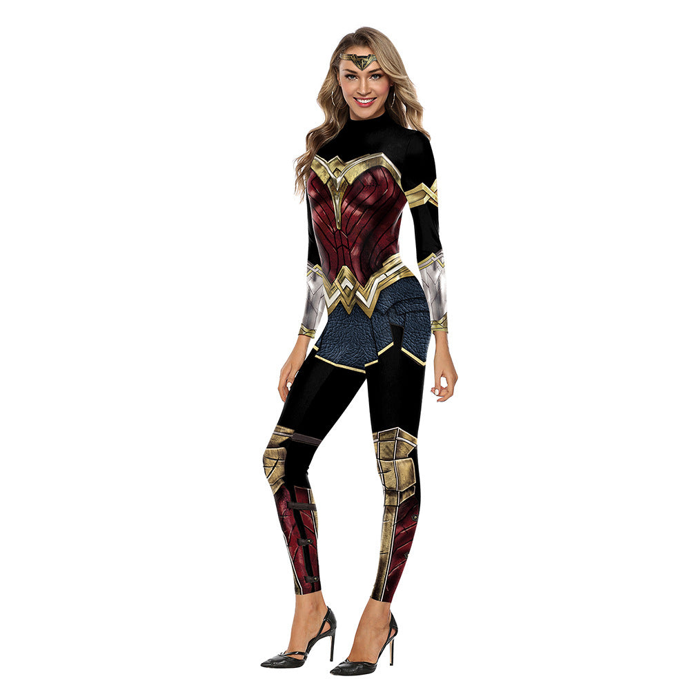 Justice League cosplay women's jumpsuit stage performance costume for men and women