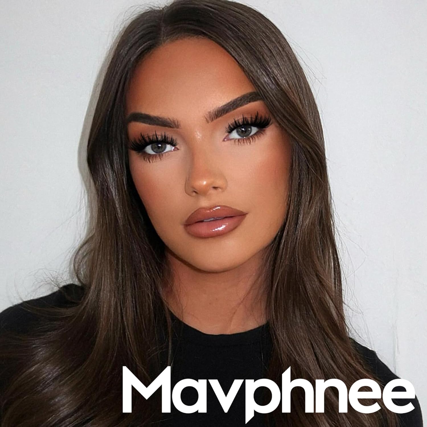 Russian Lash Extensions Kit—Spikes/Individual Lashes, 100D-120D D-Curly Clusters (12-19MM), DIY Kit with Bond & Seal Glue & Tweezers by Mavphnee