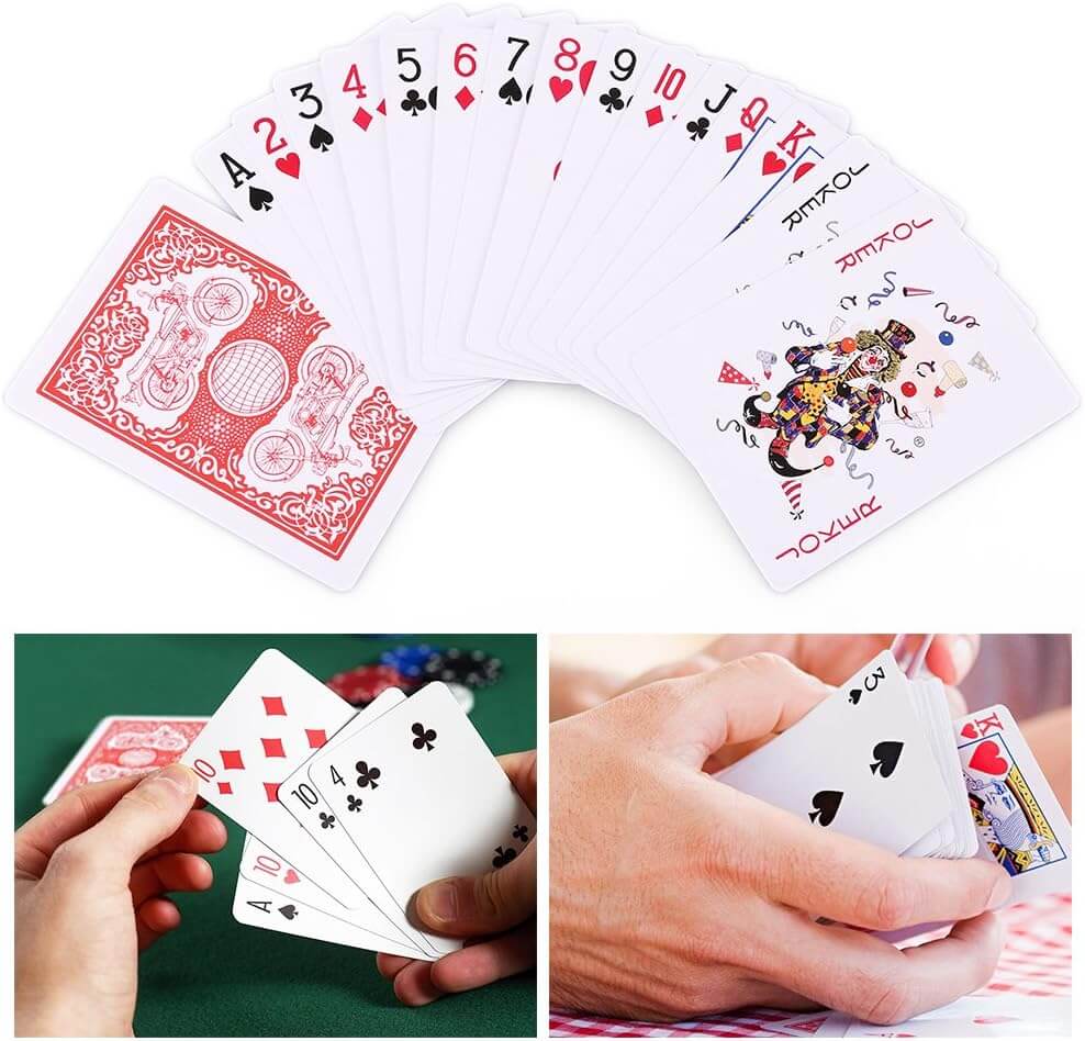 12 Pack Playing Cards Decks of Cards Bulk Poker Size 6 Blue and 6 Red
