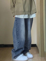EMMIOL Jeans de mezclilla para mujer, pantalones vaqueros de pierna ancha, pantalones vaqueros holgados de cintura baja para mujer, pantalones vaqueros holgados tipo boyfriend, pantalones vaqueros Y2K 90S 