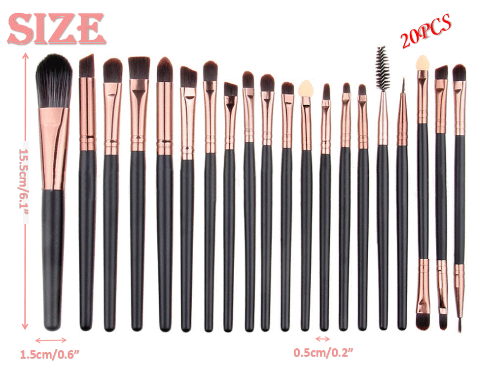 20pcs Makeup Brushes Kit Set Powder Foundation Eyeshadow Eyeliner Lip Brush