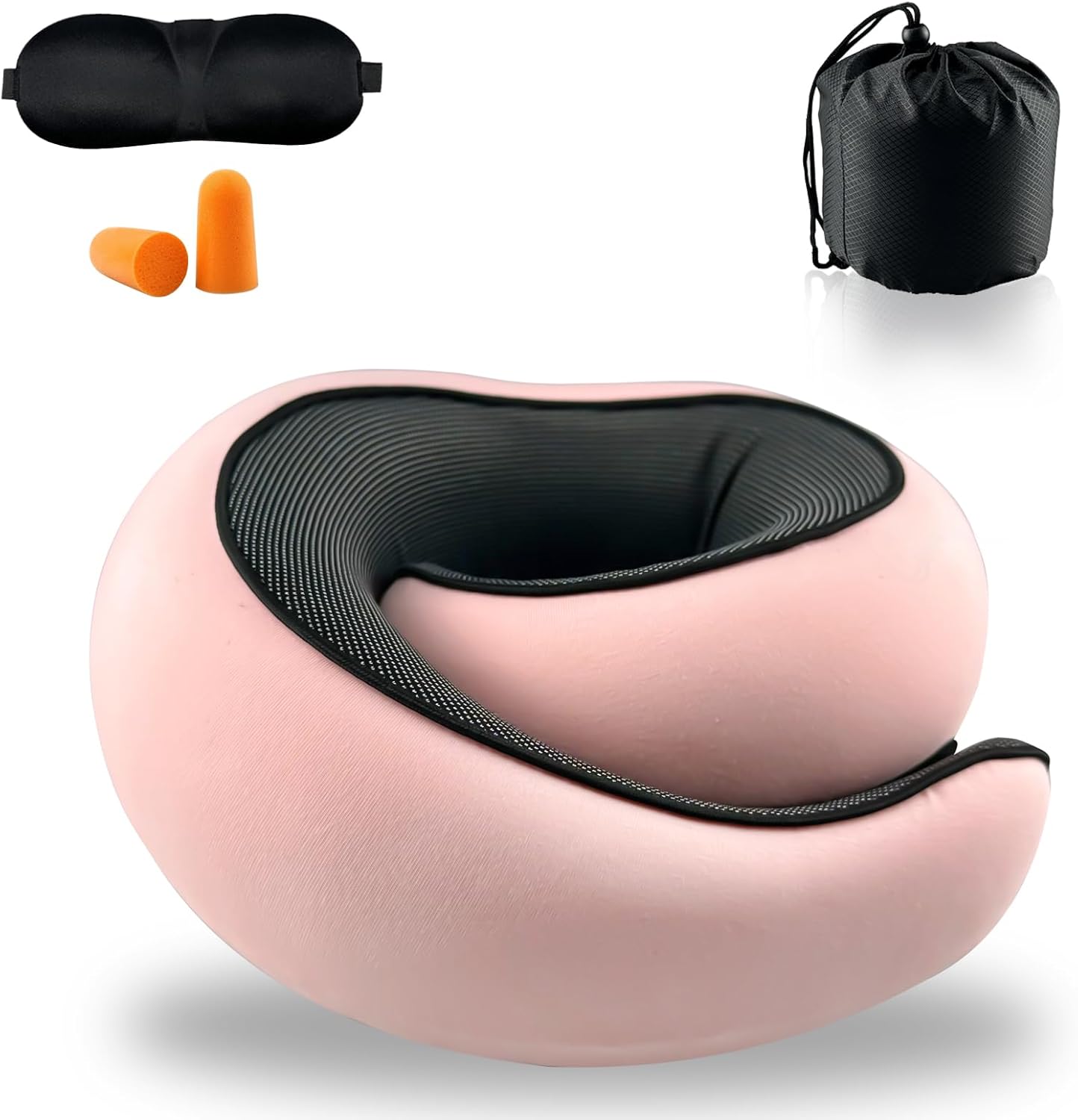 Memory Foam Travel Pillow—For Airplanes, Lightweight, Comfortable