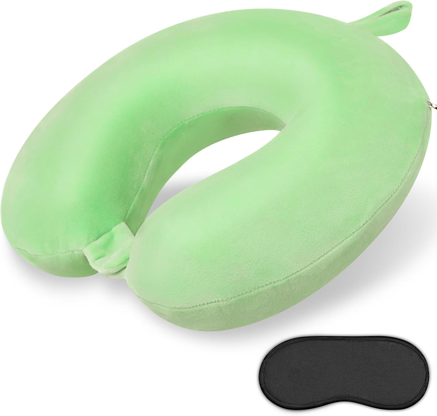Memory Foam U-Shaped Neck Pillow—Comfortable, Head Support (Pink, For Planes/Trains/Cars)