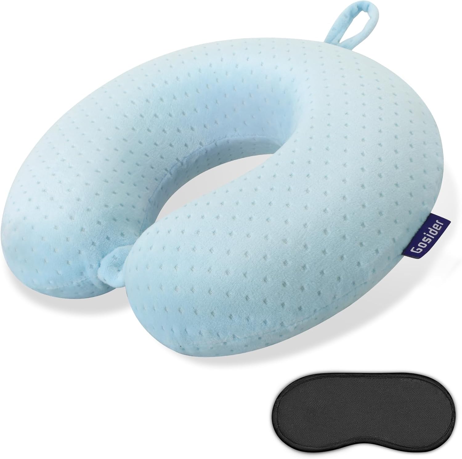 Memory Foam U-Shaped Neck Pillow—Comfortable, Head Support (Pink, For Planes/Trains/Cars)