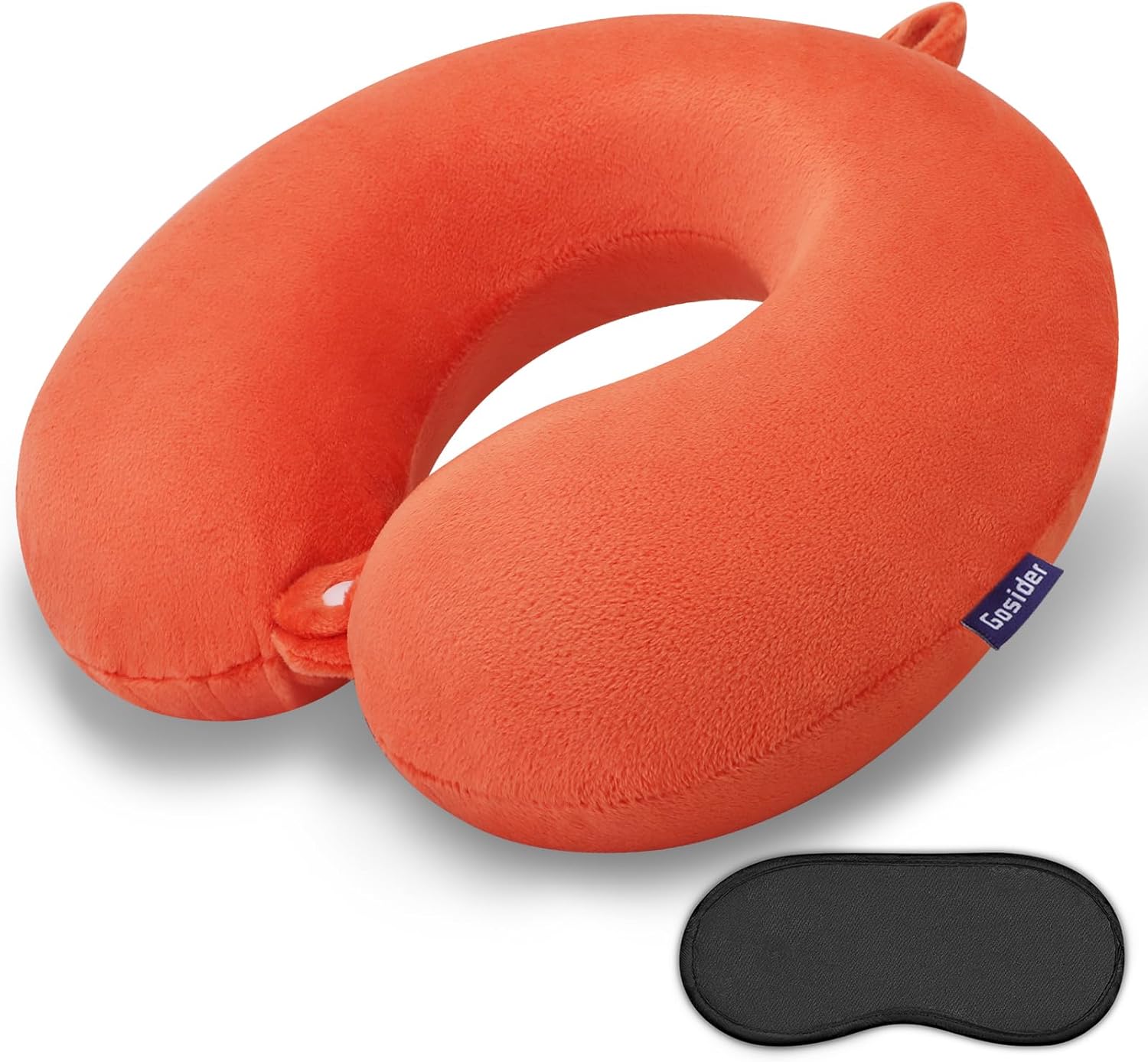 Memory Foam U-Shaped Neck Pillow—Comfortable, Head Support (Pink, For Planes/Trains/Cars)