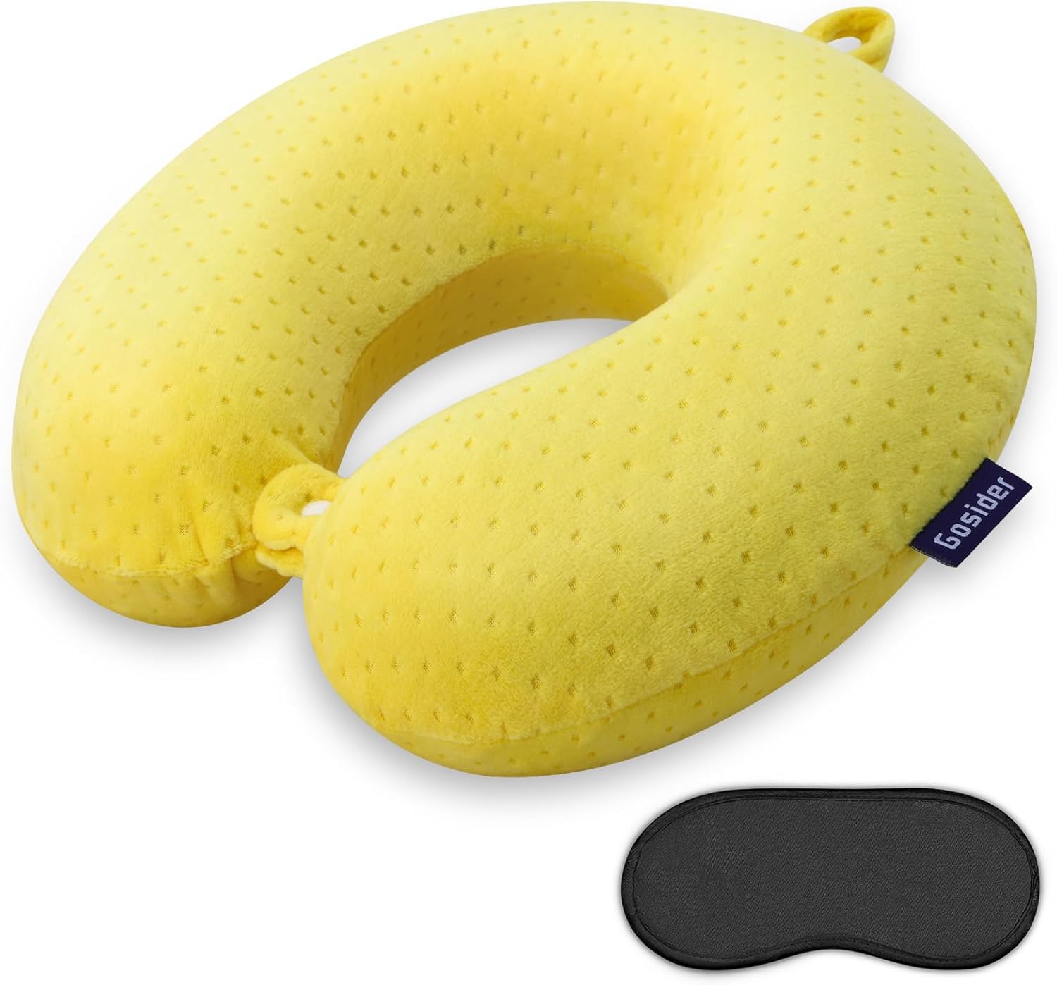 Memory Foam U-Shaped Neck Pillow—Comfortable, Head Support (Pink, For Planes/Trains/Cars)