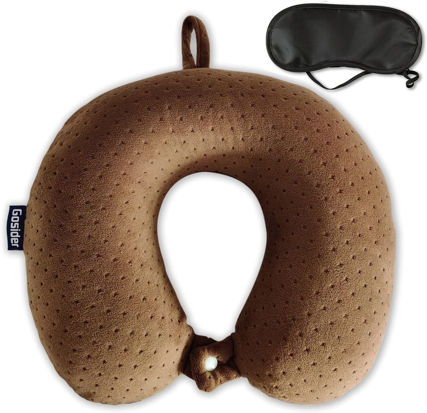 Memory Foam U-Shaped Neck Pillow—Comfortable, Head Support (Pink, For Planes/Trains/Cars)