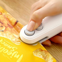 Mini Snack Bag Sealing Machine Rechargeable 2-in-1 Bag Heat Sealing Machine with Chip Cutter