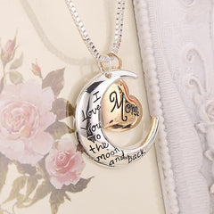 Accessories Mother's Day Gift I love you mom Love Moon Necklace Mom Gift Pendant
