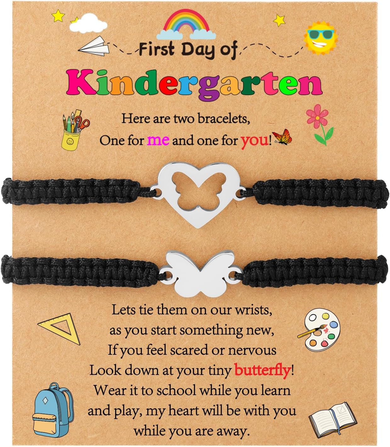 Mother Daughter Bracelets, Mother Son Bracelets Mommy and Me Back to School Kindergarten Gifts Matching Bracelets Set for Mother's Day Gifts