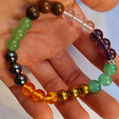 Natural Stone Wealth Money Bracelet Beaded Protection Bracelet for Women Adjustable Lucky Bracelet Feng Shui