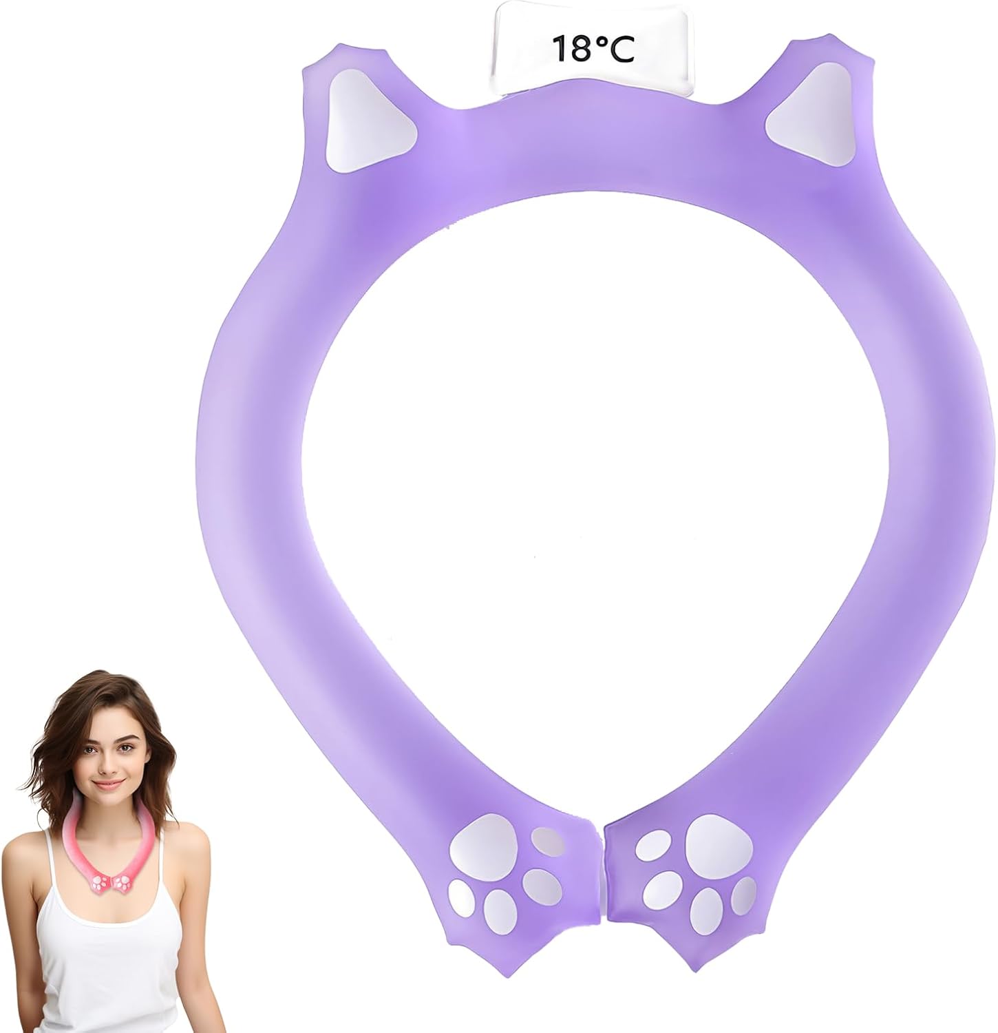 Neck Cooling Tube, 2024 New Reusable Cooling Collar, Ice Neck Cooler for Outdoor Indoor, Relief for Hot Flashes and Summer