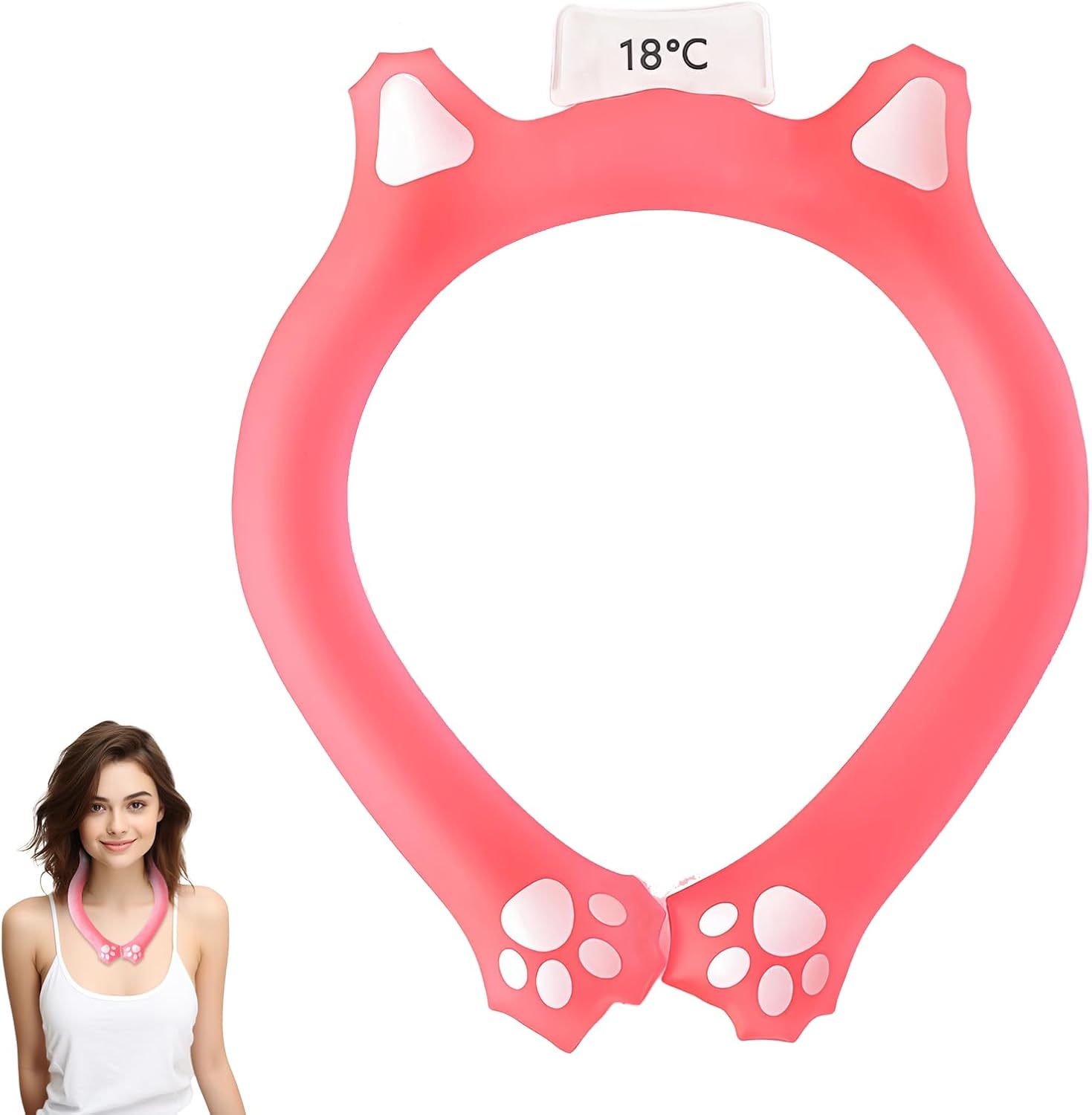 Neck Cooling Tube, 2024 New Reusable Cooling Collar, Ice Neck Cooler for Outdoor Indoor, Relief for Hot Flashes and Summer