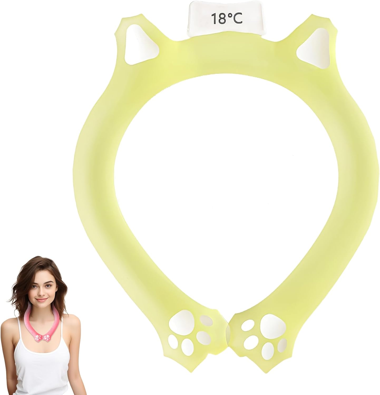 Neck Cooling Tube, 2024 New Reusable Cooling Collar, Ice Neck Cooler for Outdoor Indoor, Relief for Hot Flashes and Summer
