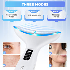 EMS Microcurrent Color Light Constant Temperature Neck Beauty Instrument Vibration Neck Massage Instrument Introduction Instrument Neck Pattern Neck Beauty Tool