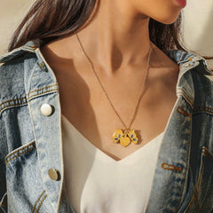 New Women's Butterfly I Love You Love Album Box Pendant Necklace Jewelry