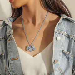 New Women's Butterfly I Love You Love Album Box Pendant Necklace Jewelry