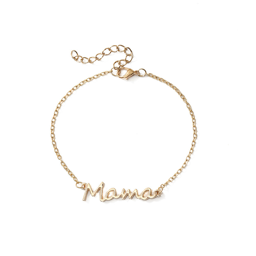 New Mama Jewelry Bracelet Fashion Simple Jewelry Mother's Day Gift Alloy Personalized Bracelet Bracelet Bracelet