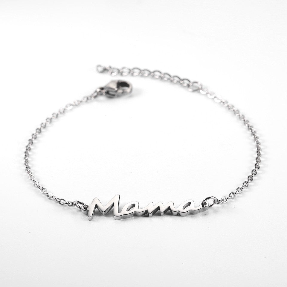 New Mama Jewelry Bracelet Fashion Simple Jewelry Mother's Day Gift Alloy Personalized Bracelet Bracelet Bracelet
