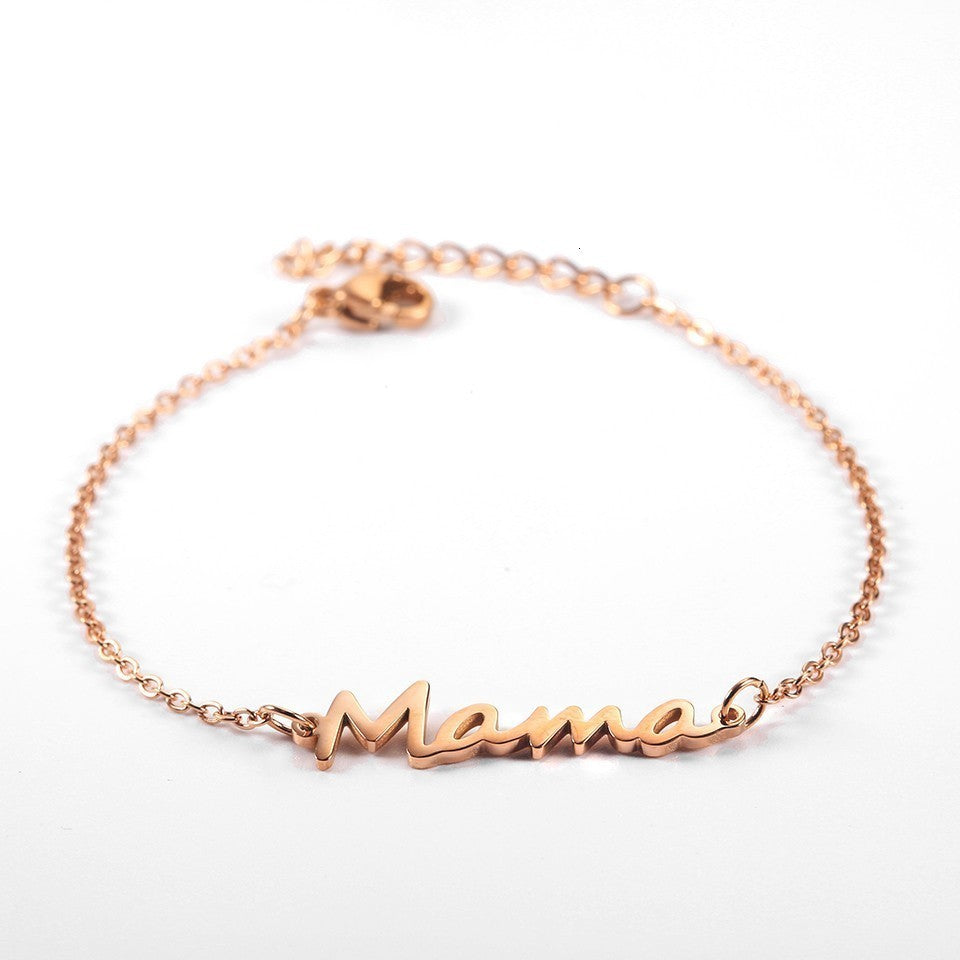 New Mama Jewelry Bracelet Fashion Simple Jewelry Mother's Day Gift Alloy Personalized Bracelet Bracelet Bracelet