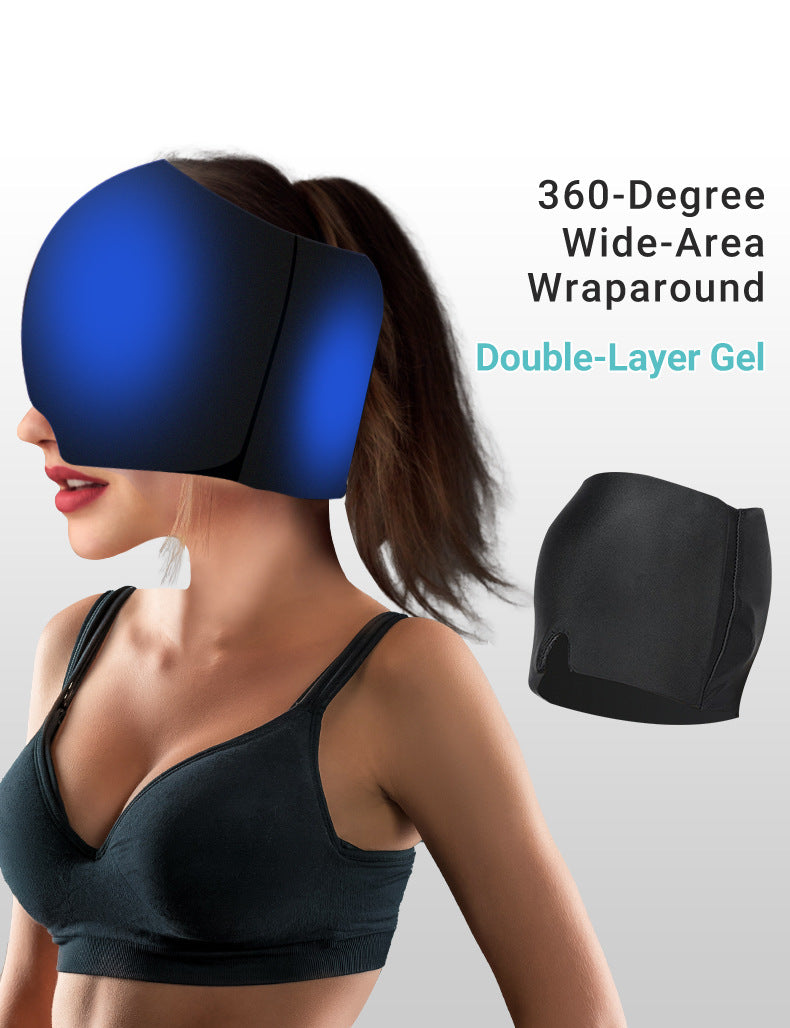 Odorless Migraine Relief Cap with Hot/Cold Therapy & 360° Gel Coverage