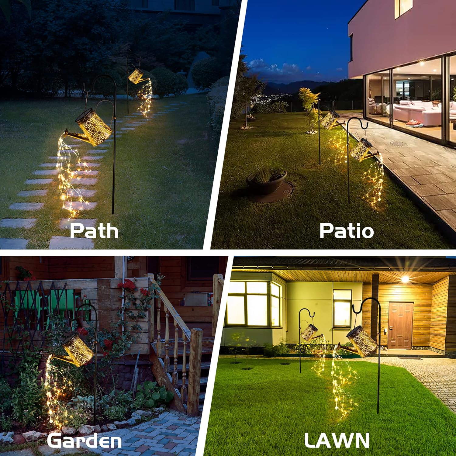 Otdair Solar Watering Can Lights – Outdoor Garden/Patio/Pathway Decor, Waterproof Solar Lights, Gifts for Mom/Grandma Birthdays