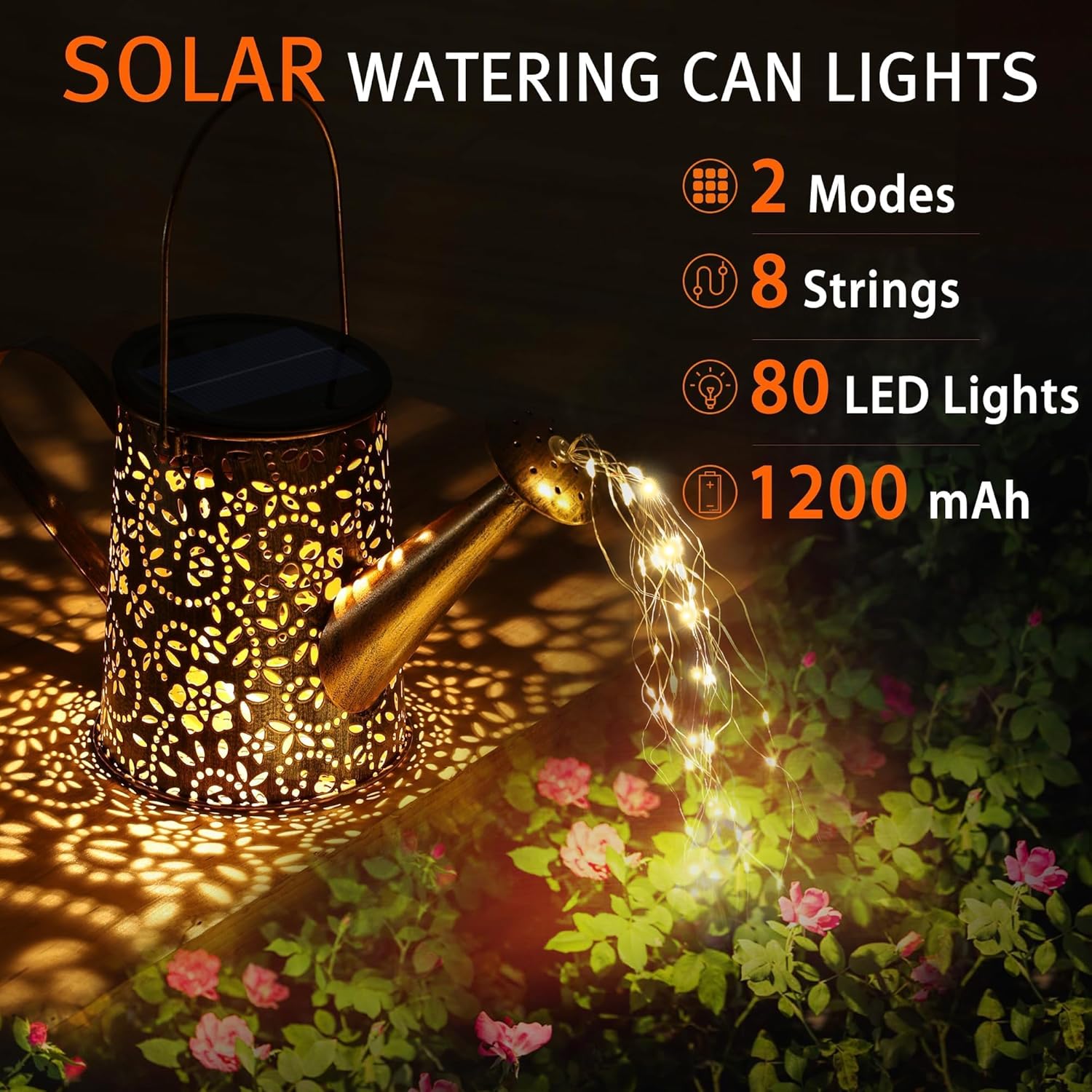Otdair Solar Watering Can Lights – Outdoor Garden/Patio/Pathway Decor, Waterproof Solar Lights, Gifts for Mom/Grandma Birthdays