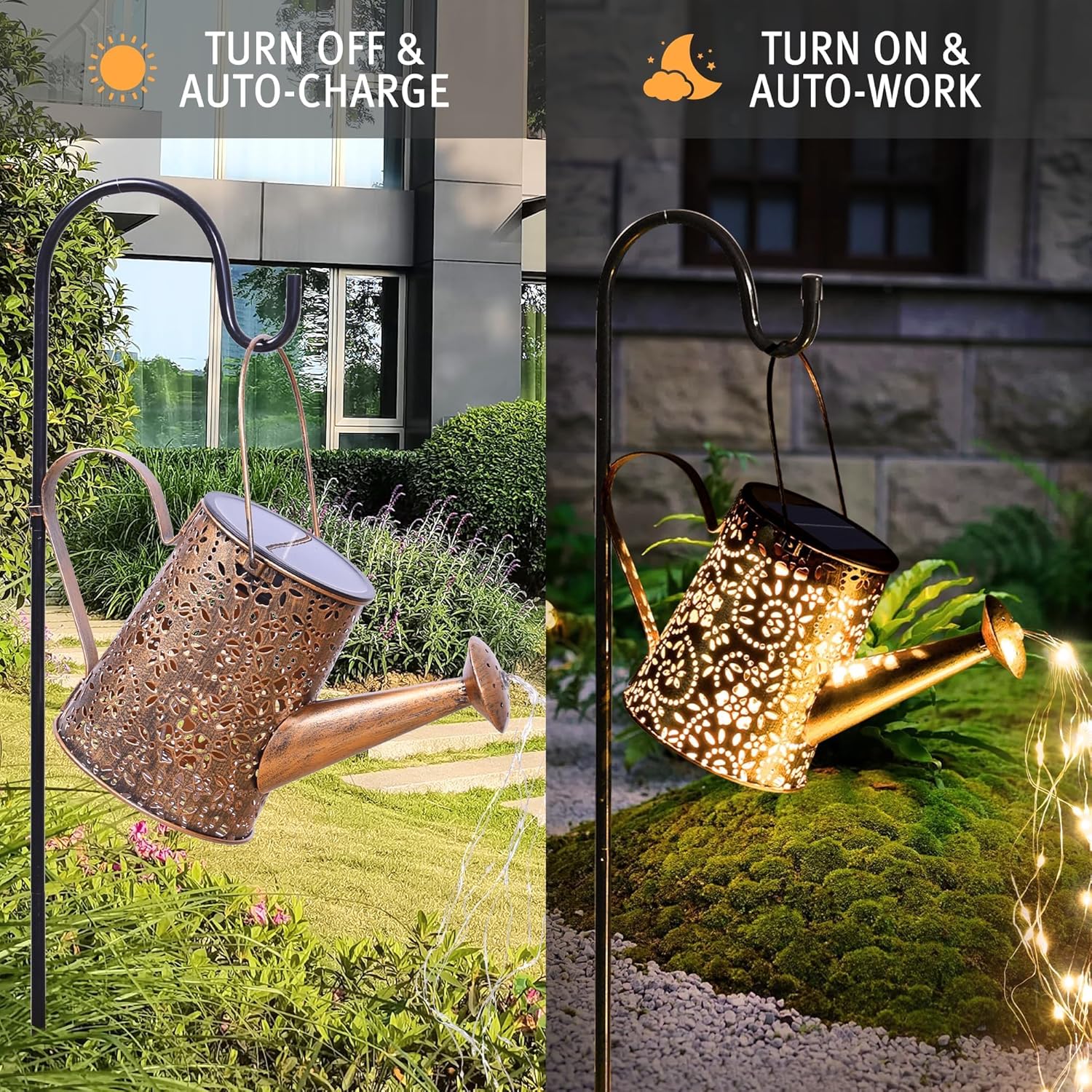 Otdair Solar Watering Can Lights – Outdoor Garden/Patio/Pathway Decor, Waterproof Solar Lights, Gifts for Mom/Grandma Birthdays