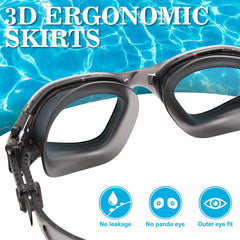 Polarized Swimming Goggles Swim Pool Goggles Anti Fog Anti UV No Leakage Clear Vision for Men Women Adults Teenagers