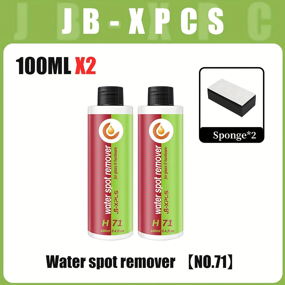 Powerful water spot remover and hard water remover for bathrooms, shower doors, ceramic tiles, and stainless steel