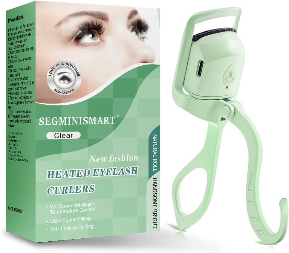 Professional Heated Eyelash Curler - Safe, Long-Lasting Curl with Quick Heating | Travel-Friendly & Waterproof Design