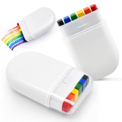 Rainbow Pride Face Paint, Rainbow Stripe Fan Brush - Parade/Celebration/Cosplay/Party/Halloween Makeup (2pk)