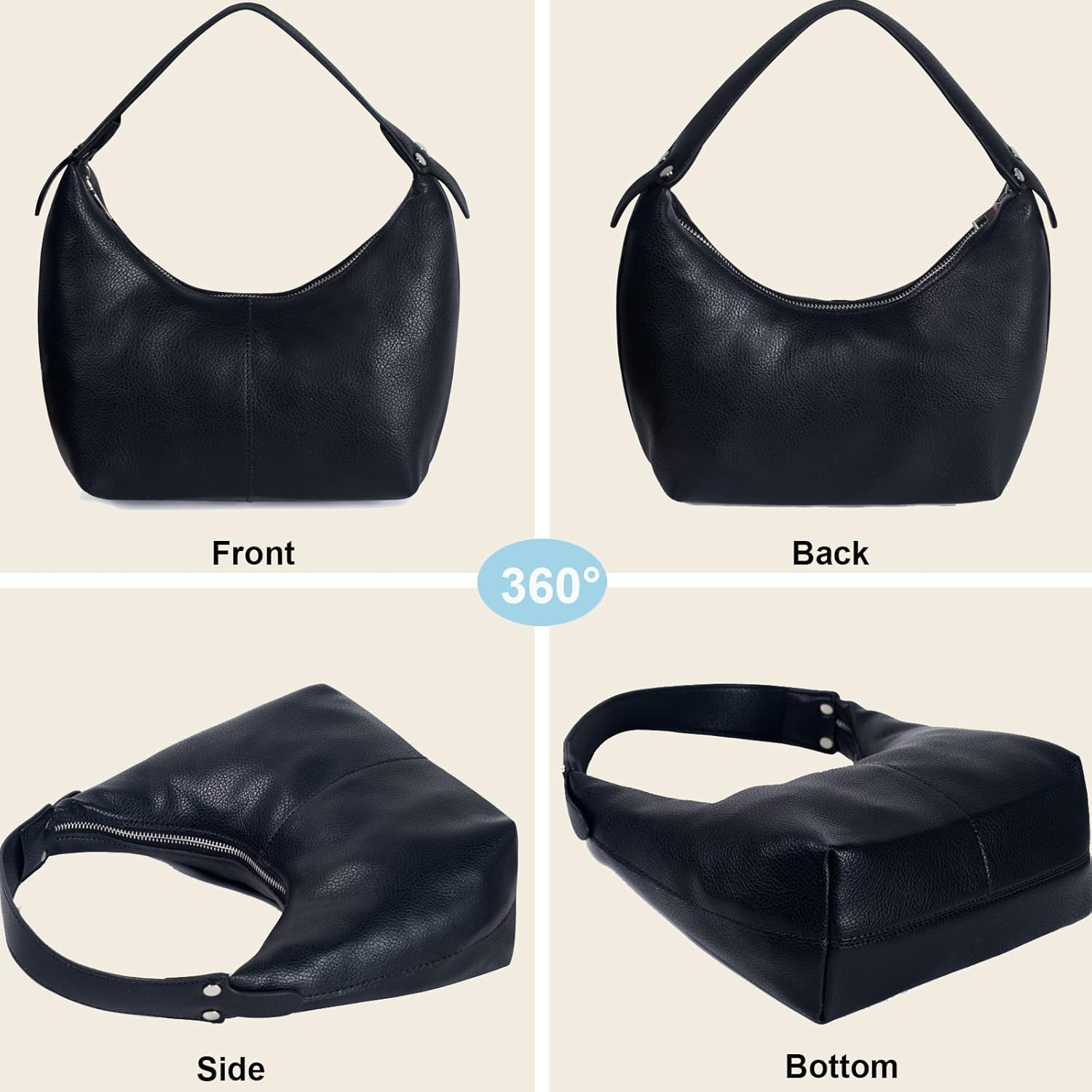 NIUEIMEE ZHOU Bolsos de mano estilo hobo para mujer, estilo retro, de piel vegana, tipo sobre, tipo sobre, para hombro 