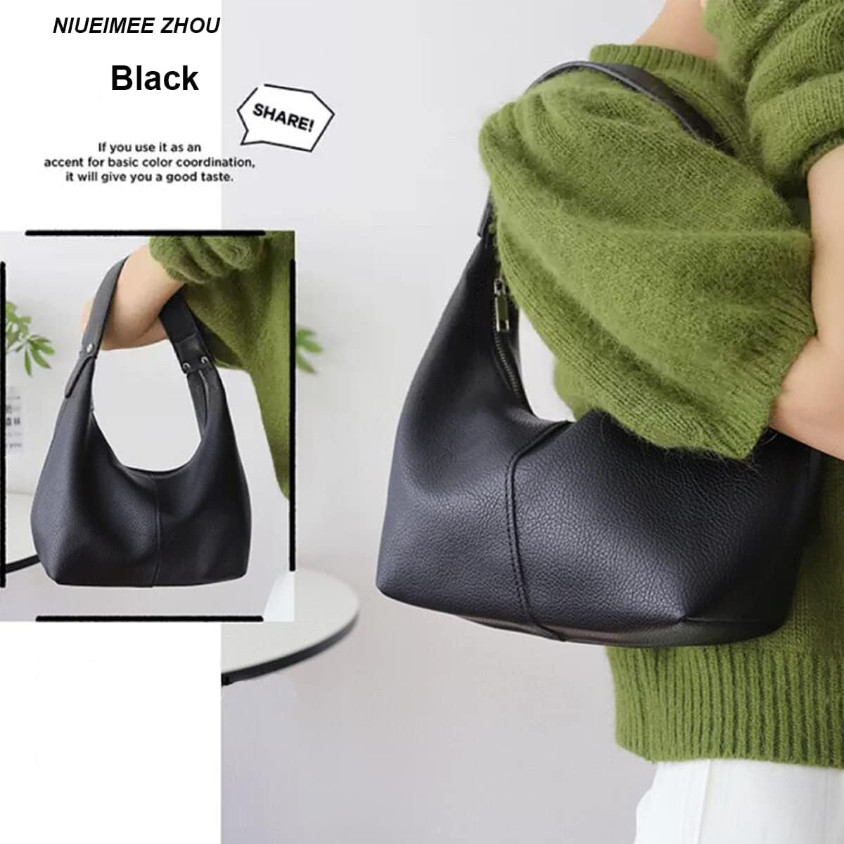 NIUEIMEE ZHOU Bolsos de mano estilo hobo para mujer, estilo retro, de piel vegana, tipo sobre, tipo sobre, para hombro 