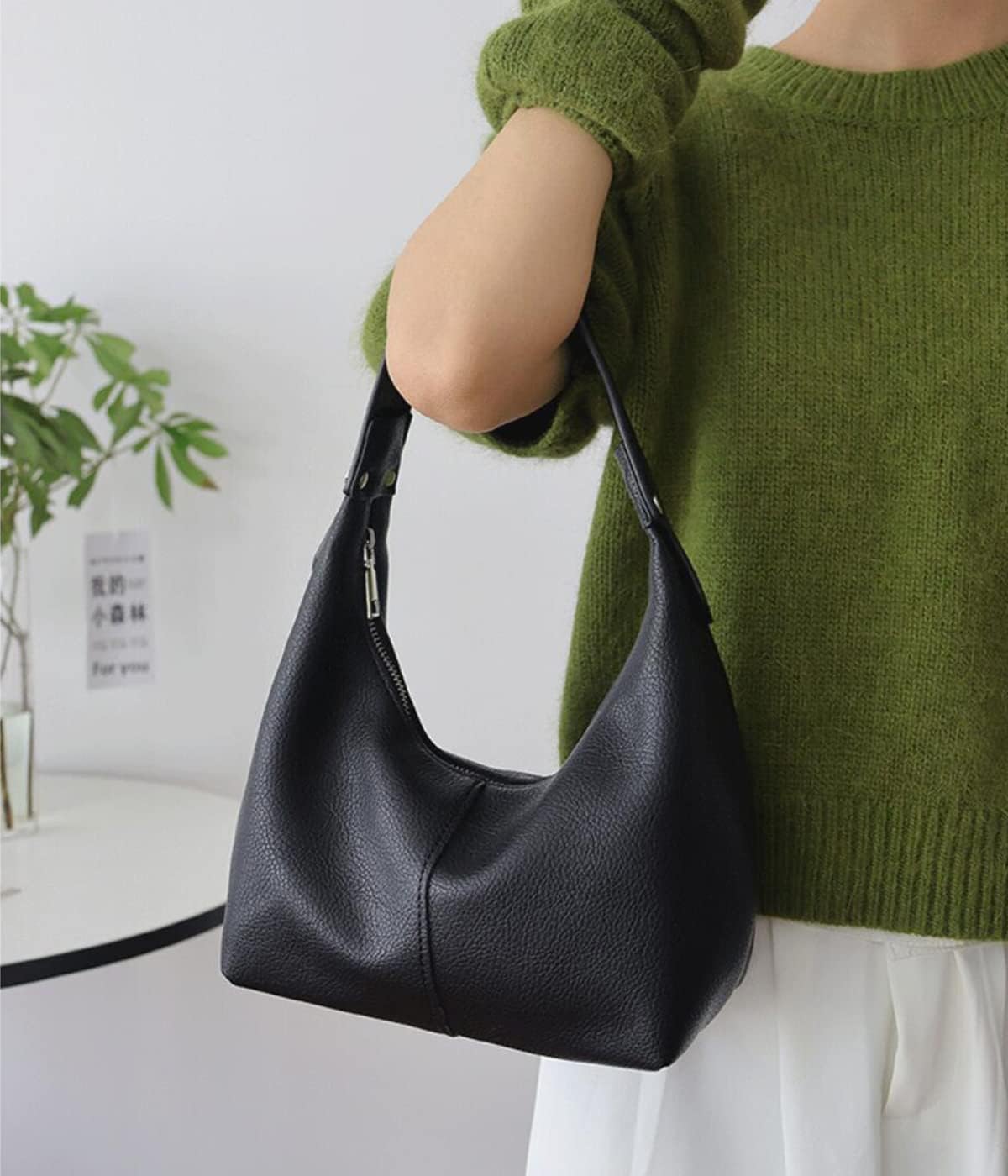 NIUEIMEE ZHOU Bolsos de mano estilo hobo para mujer, estilo retro, de piel vegana, tipo sobre, tipo sobre, para hombro 