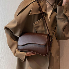 Bolso de hombro para mujer, estilo retro, de piel vegana, tipo tote, tipo sobre, moderno, tipo bandolera, con cremallera, 2025 