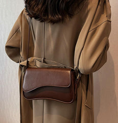 Bolso de hombro para mujer, estilo retro, de piel vegana, tipo tote, tipo sobre, moderno, tipo bandolera, con cremallera, 2025 