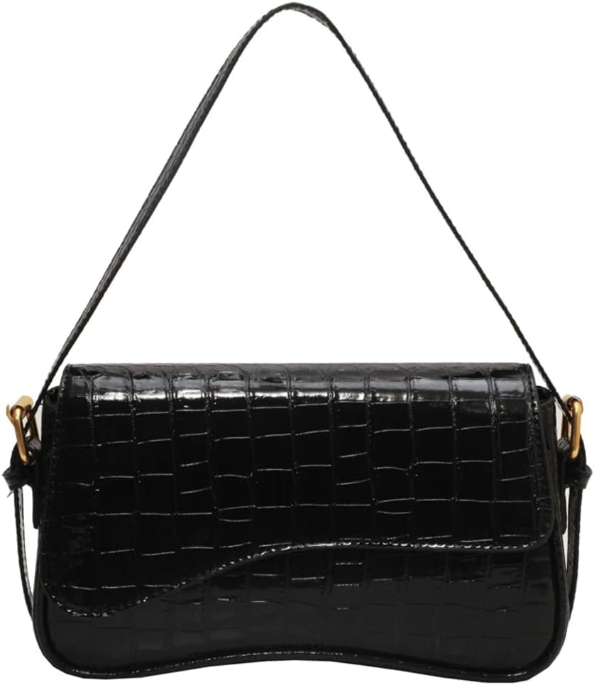 Bolso de hombro para mujer, estilo retro, de piel vegana, tipo tote, tipo sobre, moderno, tipo bandolera, con cremallera, 2025 