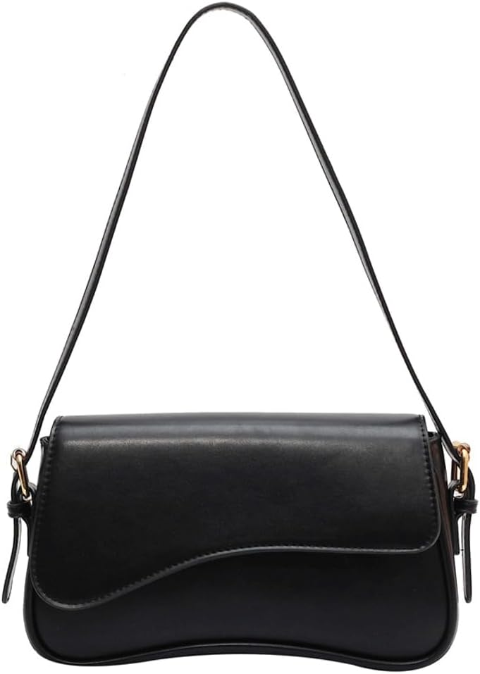 Bolso de hombro para mujer, estilo retro, de piel vegana, tipo tote, tipo sobre, moderno, tipo bandolera, con cremallera, 2025 