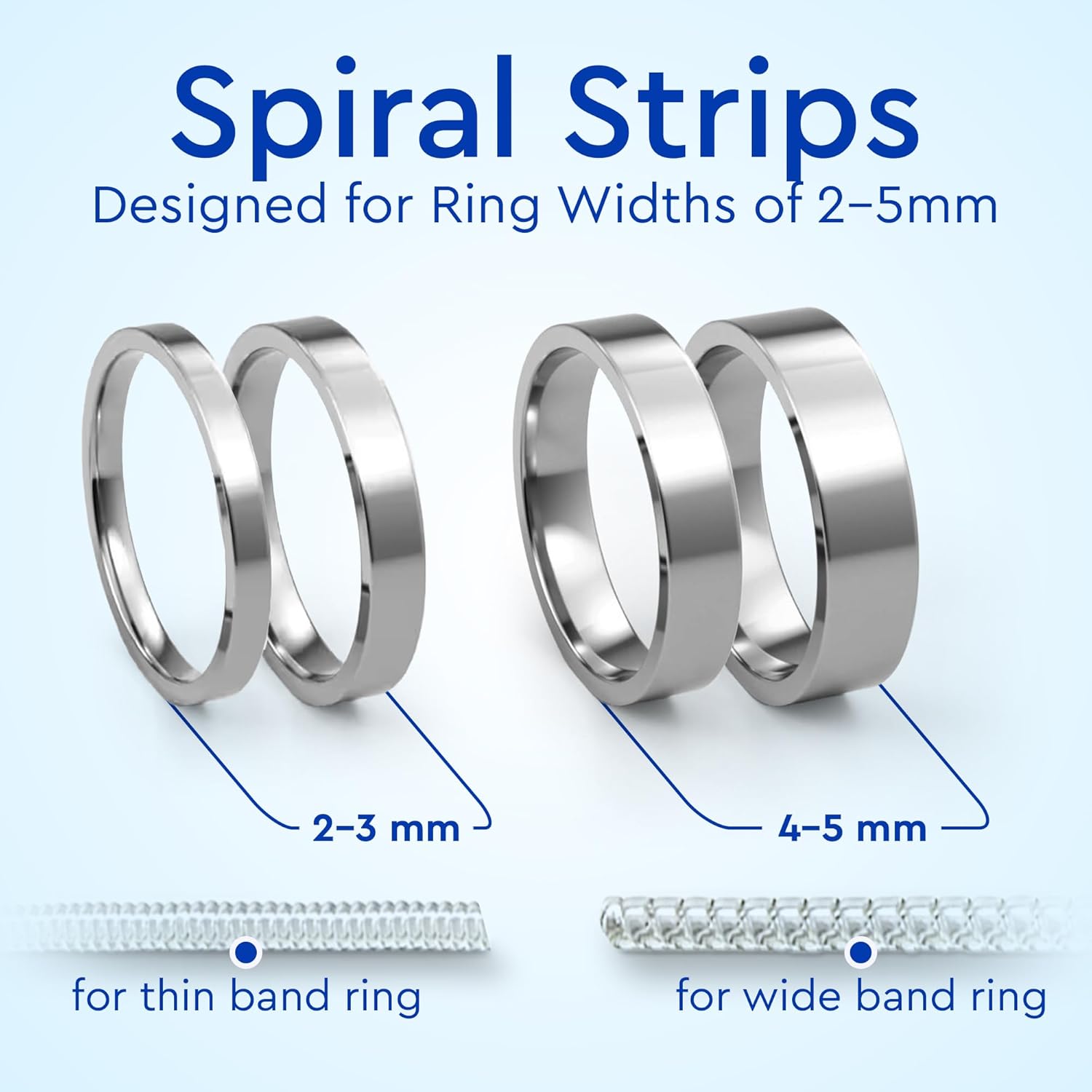 Ring Sizer Adjuster for Loose Rings - 12 Pack Size by 0.5-1.5