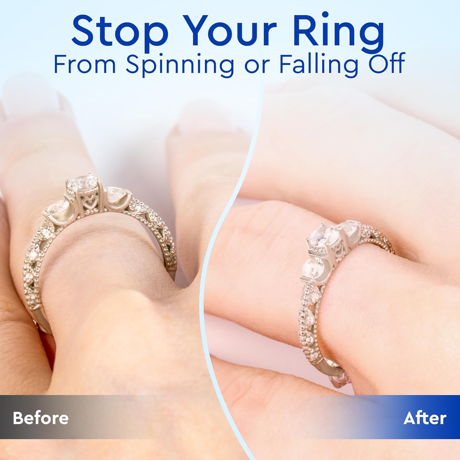Ring Sizer Adjuster for Loose Rings - 12 Pack Size by 0.5-1.5