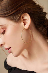 Gold Hoop Earrings for Women Girls,Dainty 14k Gold Hypoallergenic Rose Gold Silver Hoop Earrings with 925 Sterling Silver Post