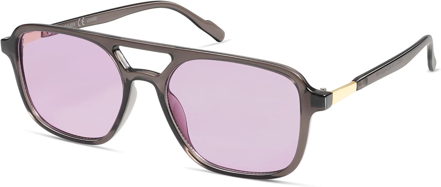 Retro Aviator Sunglasses for Women Men Rectangle for Women Mens Shades Sun Glasses