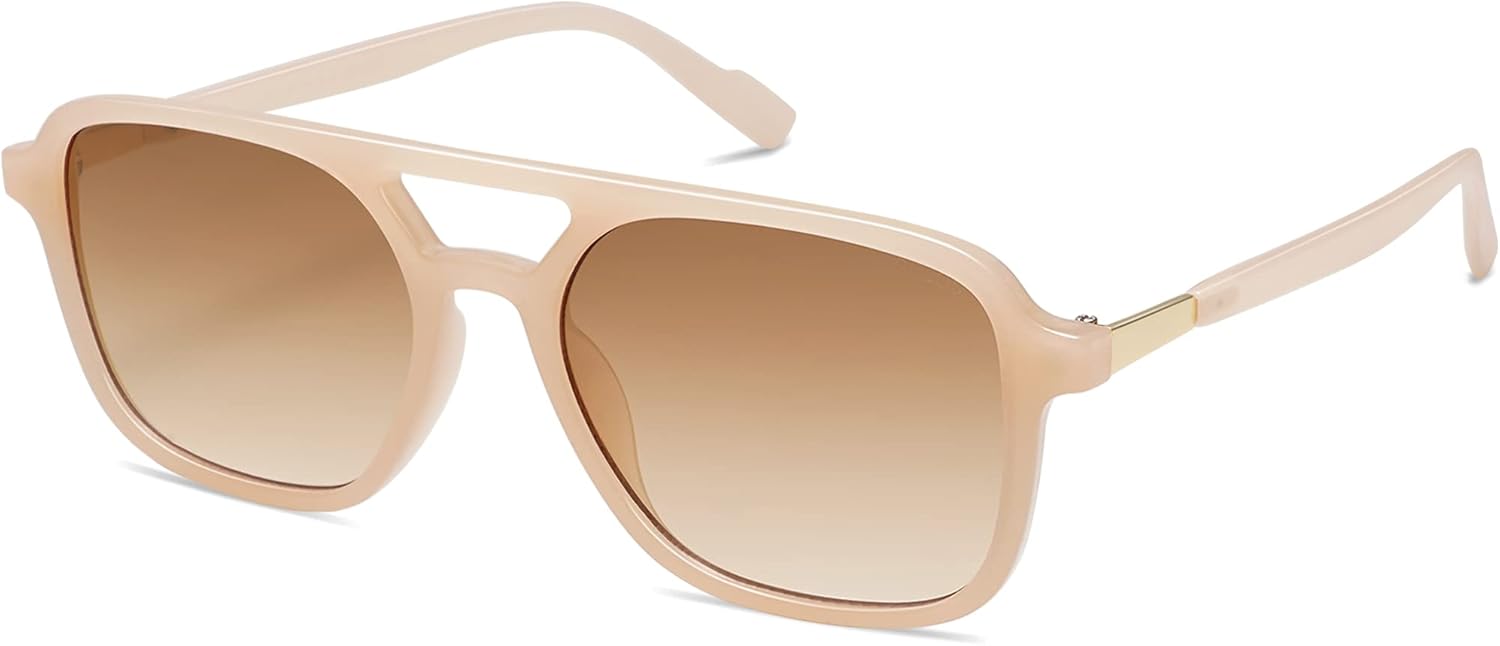 Retro Aviator Sunglasses for Women Men Rectangle for Women Mens Shades Sun Glasses