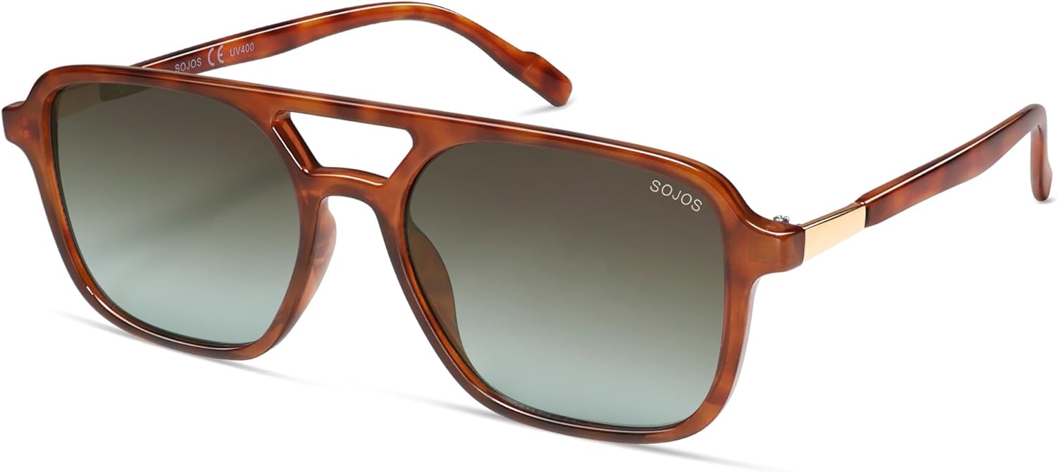 Retro Aviator Sunglasses for Women Men Rectangle for Women Mens Shades Sun Glasses
