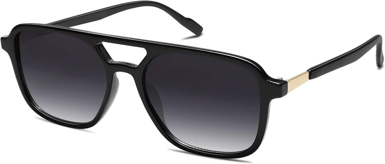 Retro Aviator Sunglasses for Women Men Rectangle for Women Mens Shades Sun Glasses
