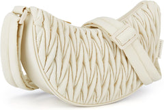 Bolsos bandolera pequeños BAGSMART para mujer, bolsos de hombro para mujer, bolsos bandolera acolchados, bolsos tipo hobo con forma de media luna 