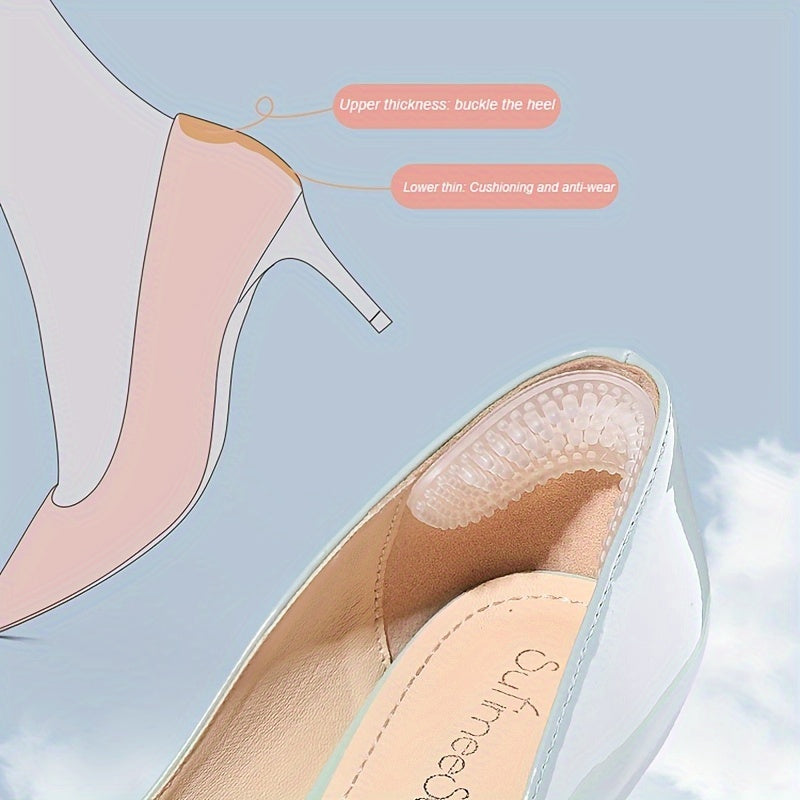 4pcs Anti slip Silicone Shoe Heel Protector - Silicone Heel Stickers